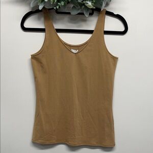 NWT J. Jill Perfect Reversible Tank Scoopneck V-Neck Toffee S